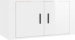 vidaXL - Tv-wandmeubel - 80x34,5x40 - cm - hoogglans - wit