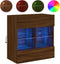 vidaXL - Tv-wandmeubel - met - LED - 58,5x30x60,5 - cm - bruin - eikenkleur