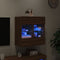 vidaXL - Tv-wandmeubel - met - LED - 58,5x30x60,5 - cm - bruin - eikenkleur