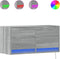 vidaXL - Tv-wandmeubel - met - LED - 80x31x35 - cm - grijs - sonoma - eikenkleurig