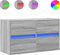 vidaXL - Tv-wandmeubel - met - LED - 80x31x45 - cm - grijs - sonoma - eikenkleurig