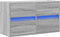vidaXL - Tv-wandmeubel - met - LED - 80x31x45 - cm - grijs - sonoma - eikenkleurig
