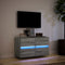 vidaXL - Tv-wandmeubel - met - LED - 80x31x45 - cm - grijs - sonoma - eikenkleurig