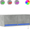 vidaXL - Tv-wandmeubel - met - LED-verlichting - 100x31x35 - cm - betongrijs