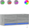 vidaXL - Tv-wandmeubel - met - LED-verlichting - 100x31x35 - cm - grijs - sonoma