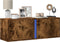 vidaXL - Tv-wandmeubel - met - LED-verlichting - 100x31x35 - cm - gerookt - eiken