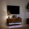 vidaXL - Tv-wandmeubel - met - LED-verlichting - 100x31x35 - cm - gerookt - eiken