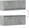 vidaXL - Tv-wandmeubel - met - LED-verlichting - 100x31x35 - cm - betongrijs