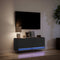 vidaXL - Tv-wandmeubel - met - LED-verlichting - 100x31x35 - cm - zwart