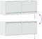 vidaXL - Tv-wandmeubel - met - LED-verlichting - 100x31x35 - cm - wit