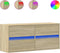 vidaXL - Tv-wandmeubel - met - LED-verlichting - 100x31x45 - cm - sonoma - eiken