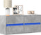 vidaXL - Tv-wandmeubel - met - LED-verlichting - 100x31x45 - cm - betongrijs