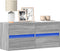vidaXL - Tv-wandmeubel - met - LED-verlichting - 100x31x45 - cm - grijs - sonoma