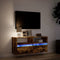vidaXL - Tv-wandmeubel - met - LED-verlichting - 100x31x45 - cm - gerookt - eiken