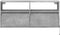 vidaXL - Tv-wandmeubel - met - LED-verlichting - 100x31x45 - cm - betongrijs