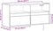vidaXL - Tv-wandmeubel - met - LED-verlichting - 100x31x45 - cm - wit