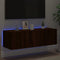 vidaXL - Tv-wandmeubel - met - LED-verlichting - 100x35x31 - cm - bruineikenkleur