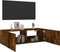 vidaXL - Tv-wandmeubel - met - LED-verlichting - 100x35x31 - cm - gerookt - eiken
