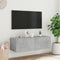 vidaXL - Tv-wandmeubel - met - LED-verlichting - 100x35x31 - cm - betongrijs