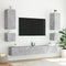 vidaXL - Tv-wandmeubel - met - LED-verlichting - 100x35x31 - cm - betongrijs