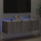 vidaXL - Tv-wandmeubel - met - LED-verlichting - 100x35x31 - cm - grijs - sonoma