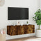 vidaXL - Tv-wandmeubel - met - LED-verlichting - 100x35x31 - cm - gerookt - eiken
