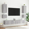 vidaXL - Tv-wandmeubel - met - LED-verlichting - 100x35x31 - cm - grijs - sonoma