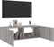 vidaXL - Tv-wandmeubel - met - LED-verlichting - 100x35x31 - cm - grijs - sonoma