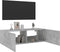 vidaXL - Tv-wandmeubel - met - LED-verlichting - 100x35x31 - cm - betongrijs