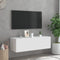 vidaXL - Tv-wandmeubel - met - LED-verlichting - 100x35x31 - cm - wit
