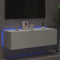vidaXL - Tv-wandmeubel - met - LED-verlichting - 100x35x31 - cm - wit