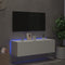 vidaXL - Tv-wandmeubel - met - LED-verlichting - 100x35x31 - cm - wit