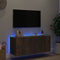 vidaXL - Tv-wandmeubel - met - LED-verlichting - 100x35x41 - cm - gerookt - eiken