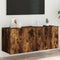 vidaXL - Tv-wandmeubel - met - LED-verlichting - 100x35x41 - cm - gerookt - eiken