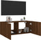 vidaXL - Tv-wandmeubel - met - LED-verlichting - 100x35x41 - cm - bruineikenkleur