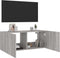 vidaXL - Tv-wandmeubel - met - LED-verlichting - 100x35x41 - cm - grijs - sonoma