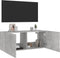 vidaXL - Tv-wandmeubel - met - LED-verlichting - 100x35x41 - cm - betongrijs