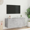 vidaXL - Tv-wandmeubel - met - LED-verlichting - 100x35x41 - cm - betongrijs