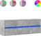 vidaXL - Tv-wandmeubel - met - LED-verlichting - 130x31x45 - cm - betongrijs