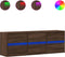 vidaXL - Tv-wandmeubel - met - LED-verlichting - 130x31x45 - cm - bruin - eikenkleur