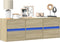 vidaXL - Tv-wandmeubel - met - LED-verlichting - 130x31x45 - cm - sonoma - eiken