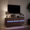 vidaXL - Tv-wandmeubel - met - LED-verlichting - 130x31x45 - cm - bruin - eikenkleur