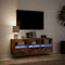 vidaXL - Tv-wandmeubel - met - LED-verlichting - 130x31x45 - cm - gerookt - eiken