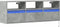 vidaXL - Tv-wandmeubel - met - LED-verlichting - 130x31x45 - cm - betongrijs