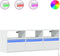 vidaXL - Tv-wandmeubel - met - LED-verlichting - 130x31x45 - cm - wit