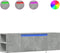 vidaXL - Tv-wandmeubel - met - LED-verlichting - 135x31x39,5 - cm - betongrijs