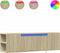 vidaXL - Tv-wandmeubel - met - LED-verlichting - 135x31x39,5 - cm - sonoma - eiken
