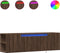 vidaXL - Tv-wandmeubel - met - LED-verlichting - 135x31x39,5 - cm - bruin - eiken