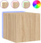 vidaXL - Tv-wandmeubel - met - LED-verlichting - 30,5x35x30 - cm - sonoma - eiken