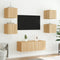 vidaXL - Tv-wandmeubel - met - LED-verlichting - 30,5x35x30 - cm - sonoma - eiken